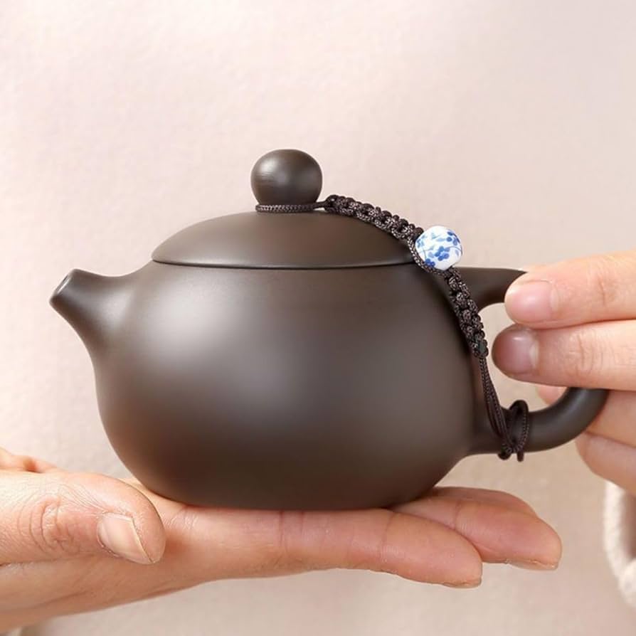 Amazon.com: P-O794 宜兴正品原矿绿泥汉瓦紫砂Zisha Clay Teapot